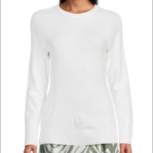 French Connection Babysoft Raglan Crew Small Women's White Sweater NWT